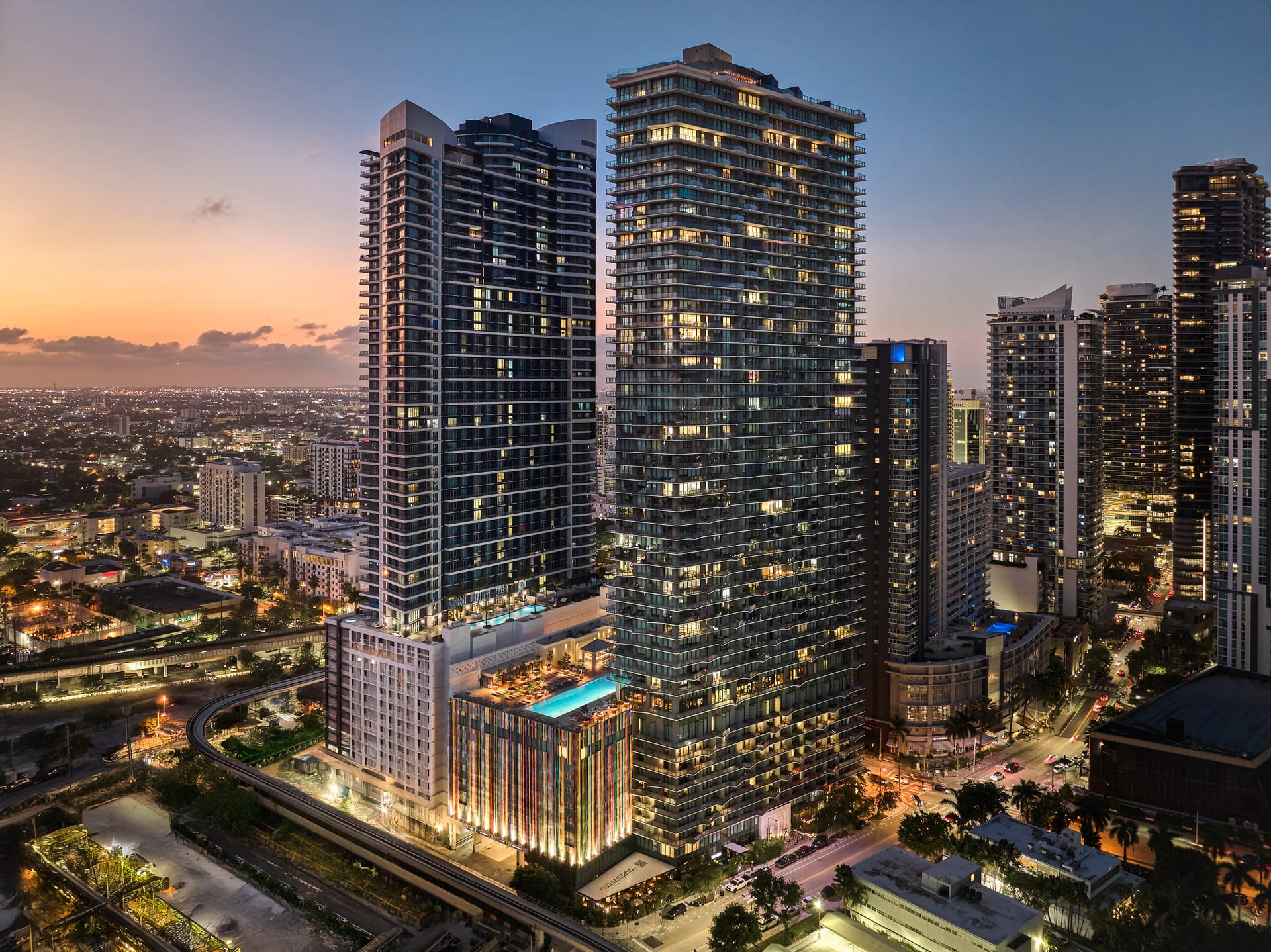 Exterior drone shot