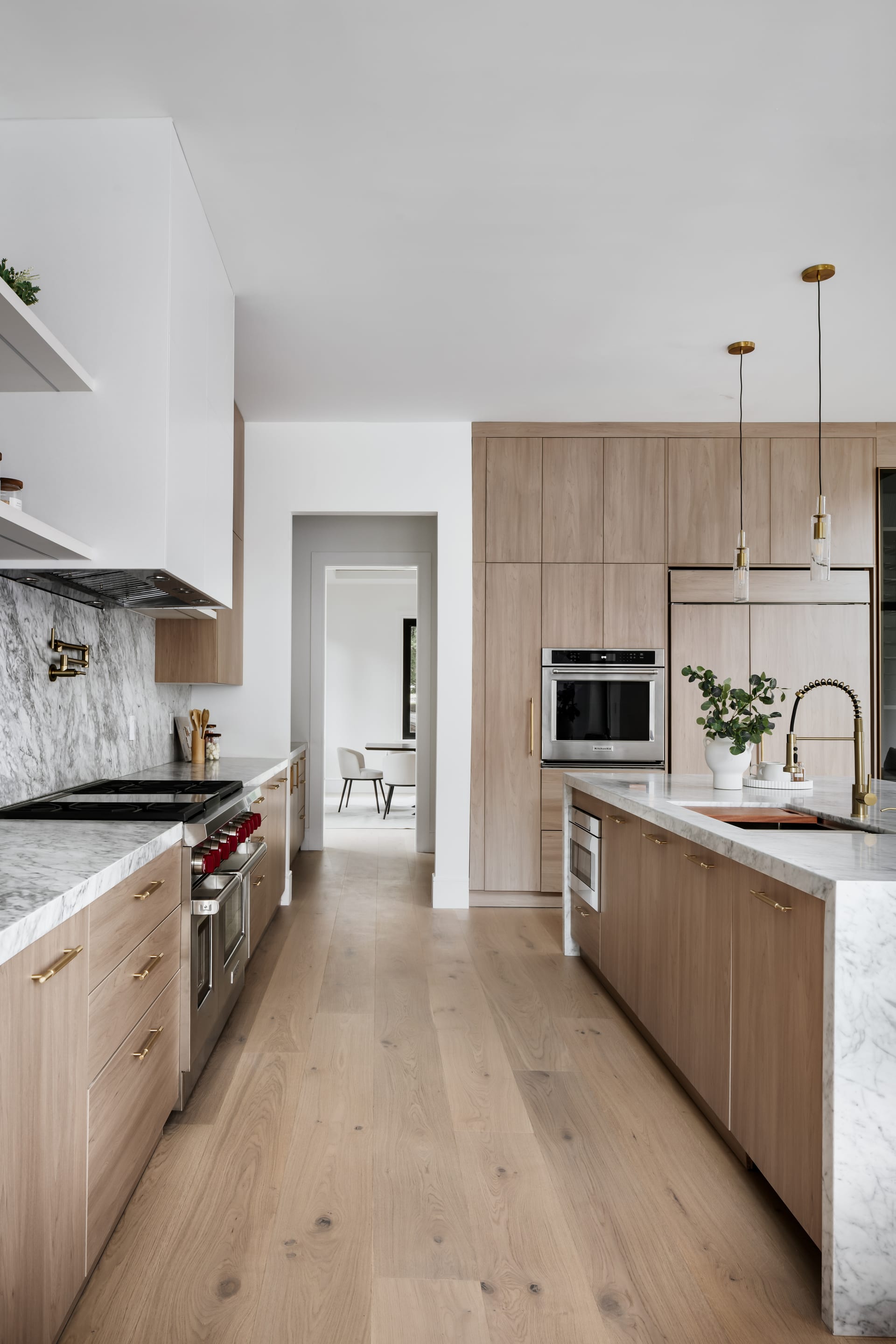 Living space with architectural details